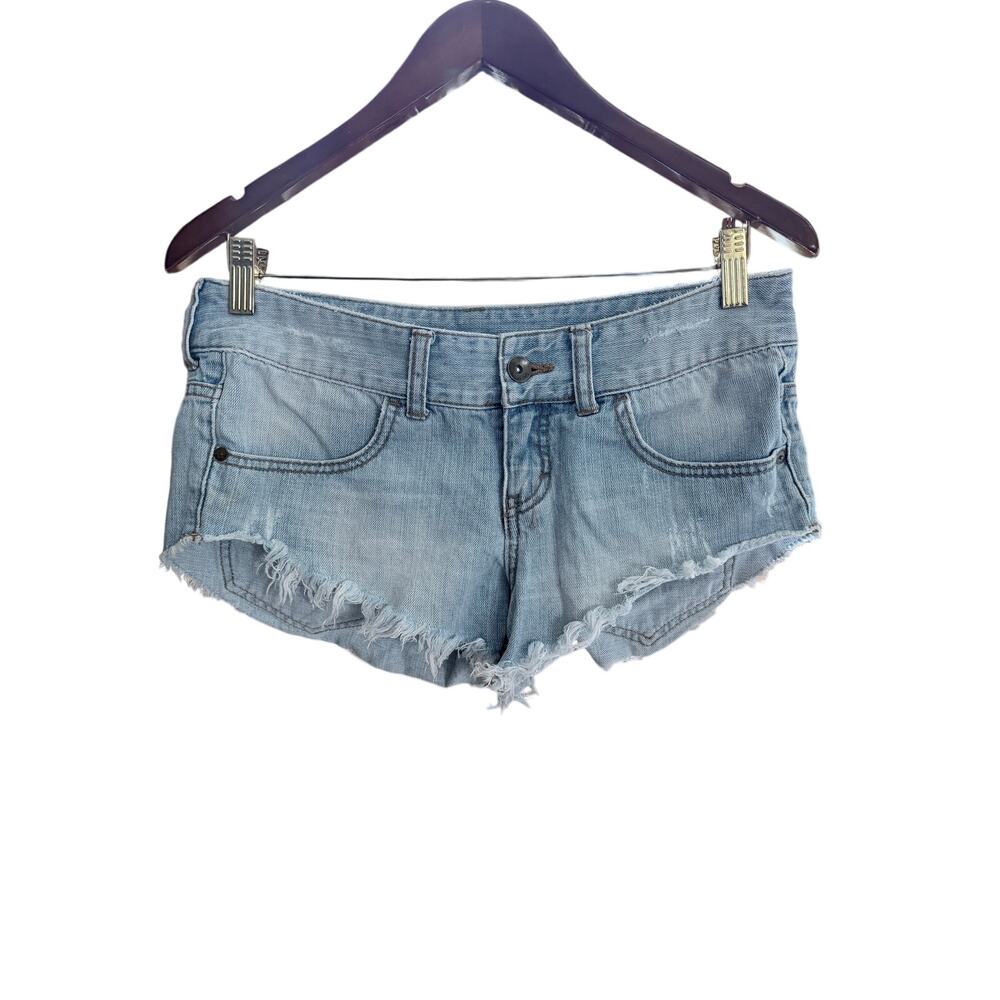 Billabong laneway denim daisy dukes micro shorts beach 100% cotton cutoffs 27